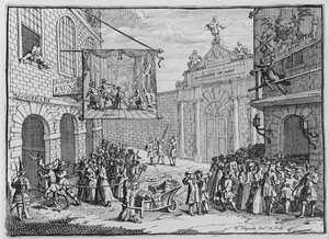 Maskerader och operor, Burlington Gate, 1724 av William Hogarth