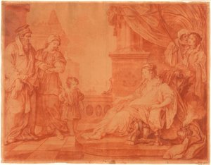 Mose fördes till faraos dotter av William Hogarth
