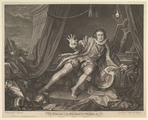Mr Garrick i Richard III:s karaktär, 20 juni 1746. av William Hogarth