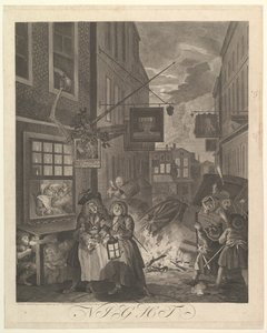 Natt de fyra gångerna på dygnet, 25 mars 1738. av William Hogarth