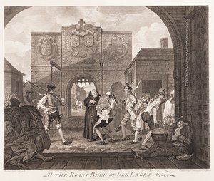 "O roastbiff of Old England", 1749 av William Hogarth