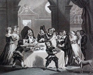 Sancho at the Feast, Starved by his Physician av William Hogarth av William Hogarth