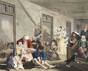Scene in Bedlam, plansch VIII, från A Rake