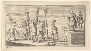 Shameful Discharge John Beaver, romerska militära straff, 1725, efter 1725. av William Hogarth
