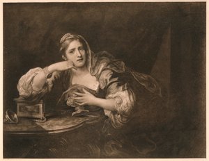 Sigismunda sörjer över Guiscardos hjärta, 1759 av William Hogarth