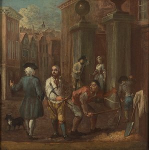 Signera för en pavour av William Hogarth