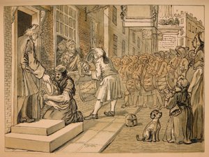 Skiss för industri och sysslolöshet - tavla VI, 1747 av William Hogarth