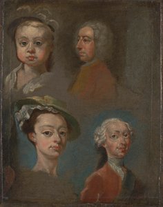 Studier av huvuden av William Hogarth
