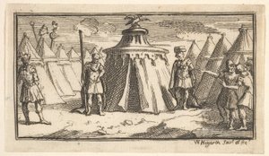 Ta bort det militära bältet eller gördeln John Beaver, Roman Military Punishments, 17..., efter 1725. av William Hogarth
