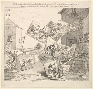Slaget om bilderna, 1745. av William Hogarth