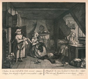 Disrestpoeten, 1740. av William Hogarth