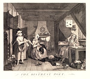 Distrestpoeten, 1741 av William Hogarth
