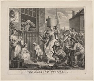 Den rasande musikern av William Hogarth