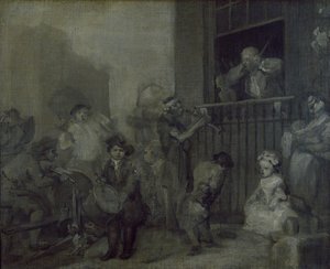 Den rasande musikern, 1600-talet av William Hogarth