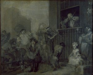 Den rasande musikern, c1741 av William Hogarth