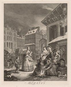 De fyra tiderna på dygnet av William Hogarth
