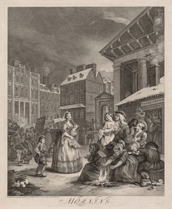 De fyra tiderna på dygnet av William Hogarth