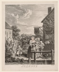 De fyra tiderna på dygnet: Kväll av William Hogarth