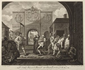 Porten i Calais eller Det gamla Englands rostbiff av William Hogarth