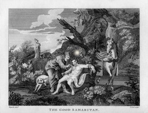 Den barmhärtige samariten av William Hogarth av William Hogarth