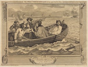 Den late lärlingen avvisas och skickas till sjöss av William Hogarth