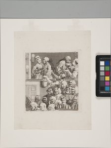 Den skrattande publiken (etsning och gravyr) av William Hogarth
