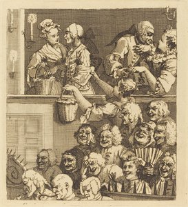 Den skrattande publiken av William Hogarth