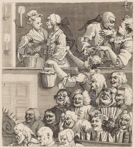 Den skrattande publiken. 1733 av William Hogarth