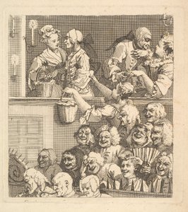 Den skrattande publiken, december 1733. av William Hogarth