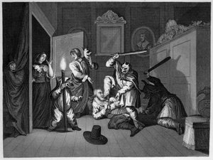 Maskeradäventyret av William Hogarth