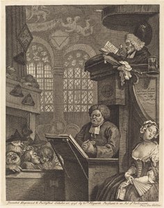 Den sovande församlingen av William Hogarth