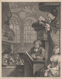 Den sovande församlingen av William Hogarth