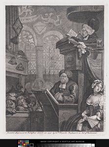 Den sovande församlingen av William Hogarth