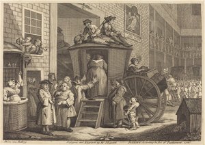 The Stage-coach, eller Country Inn Yard av William Hogarth