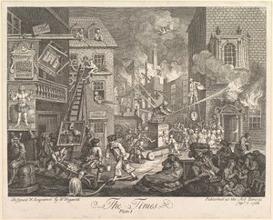 The Times, skylt 1, 7 september 1762. av William Hogarth