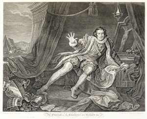 Skådespelaren David Garrick i rollen som Richard III, 1746 av William Hogarth