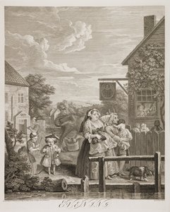 en: Fyra tider på dygnet: Kväll av William Hogarth