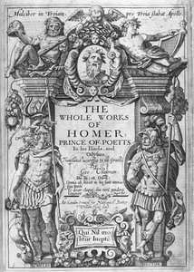 Titelsida till "The Whole Works of Homer" översatt av George Chapman, publicerad 1614-16