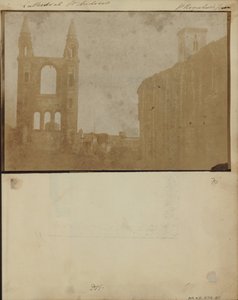 Östra gaveln och södra gången i St. Andrews Cathedral med St. Regulus Tower, från nordväst. av William Holland Furlong