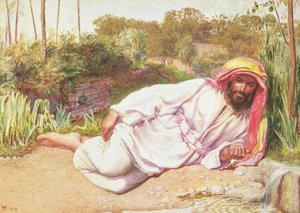 Arab som vilar vid en ström, 1854
