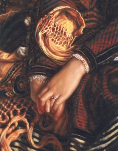 Detalj från Il Dolce far Niente, 1866 av William Holman Hunt