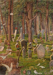 Den sovande staden: kyrkogården i Pera, Konstantinopel, 1856-1888 av William Holman Hunt