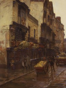 The Cradle of the Wills Tobacco Firm, Mary-le-Port Street, Bristol, ca 1902 (olja på duk)