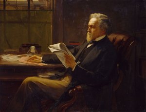 Porträtt av George Jacob Holyoake 1817-1906.