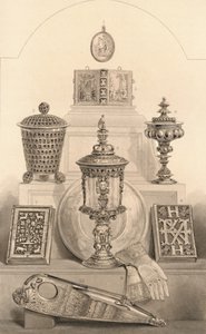 Reliker associerade med drottning Elizabeth, 1886 av William Home Lizars