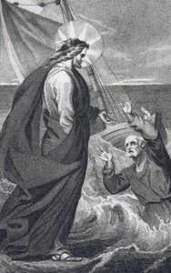 Kristus förebråande Peter, från 