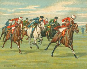 Races Historic and Modern, Cossack Horse Races (chromolitho)