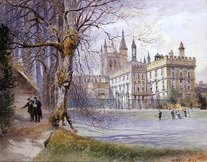 New College from the College Gardens (akvarell över penna) av William Hull