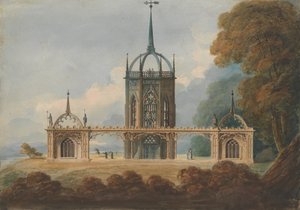 Design för en gotisk Belle Vue, ca. 1800. av William Hurst Ashpitel