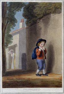 The Schoolboy - i "" The 7 Ages of Man "" av Shakespeare, ill. av W. Bromley, London